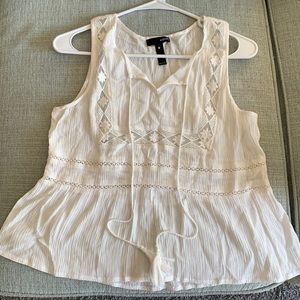 White Sleeveless Women’s Top